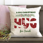 A Big Christmas Hug Cushion Cover - Pink Positive