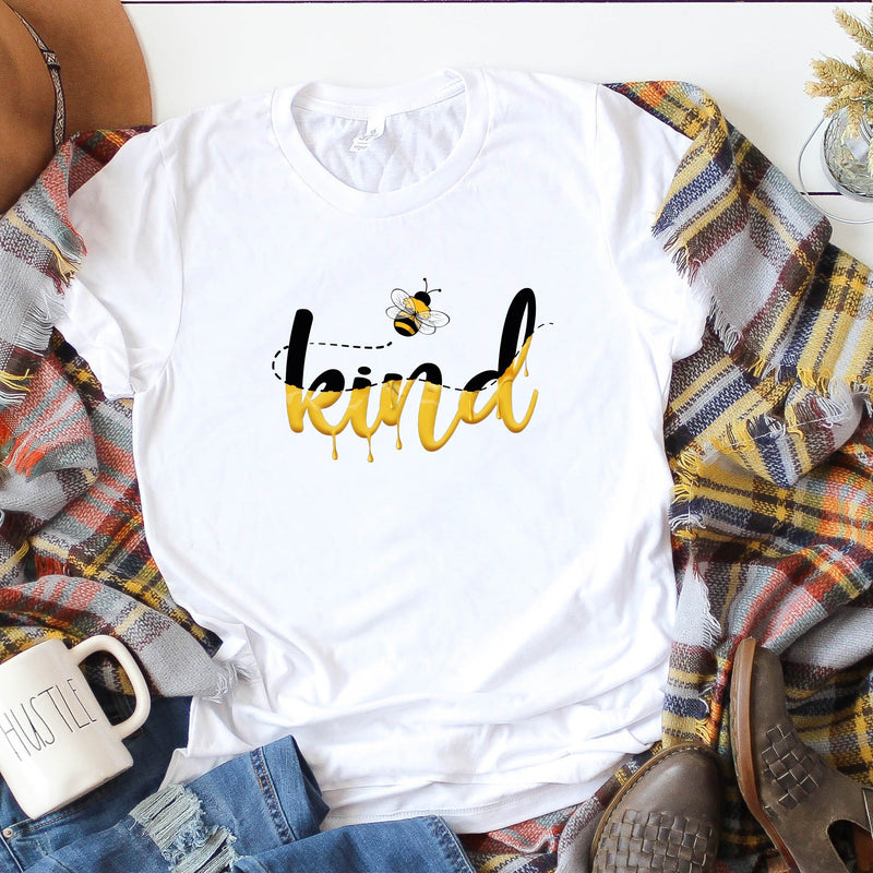 Be Kind T-Shirt | Bee Kind Gift Inspirational Shirt - Pink Positive