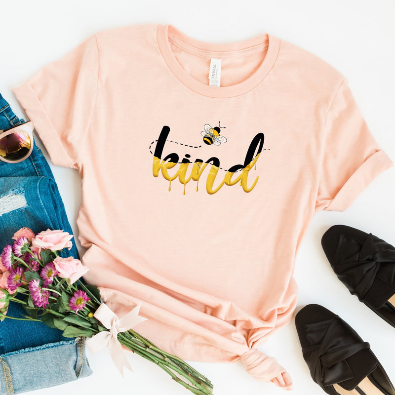 Be Kind T-Shirt | Bee Kind Gift Inspirational Shirt - Pink Positive
