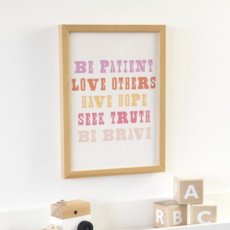 Be Patient Love Others Typographic Print
