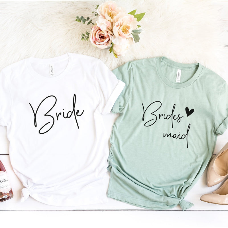 Bride and Bridesmaids' Hen Party T-Shirts - Pink Positive