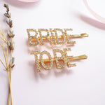 Bride To Be Bobby Pin Two Pieces, Bride To Be Hair Slide - Pink Positive