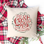 Christmas Cushion Cover First Christmas at our new Home Door Number
