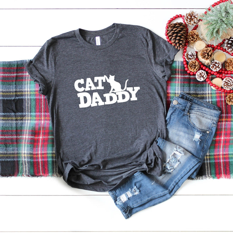Cat Daddy T-shirt | Father's Day Gift for Cat Dad - Pink Positive