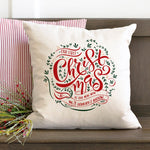 Christmas Cushion Cover First Christmas at our new Home Door Number