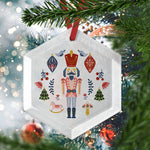 Festive Nutcracker and Scandi Christmas Ornament - Pink Positive
