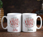 First Christmas at New Home Personalised Christmas Mug - Pink Positive