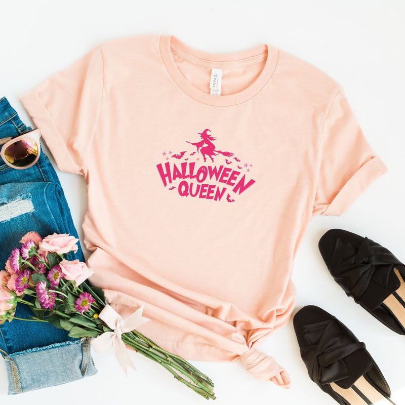 Halloween Queen Woman's Halloween T-Shirt - Pink Positive