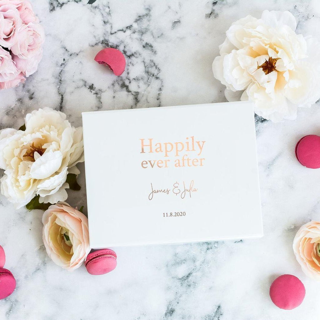 Happily Ever After Gift Box with Name - Pink Positive