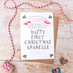 Baby First Christmas Card - Letter From Santa - Baby Christmas Card - Personalised Card From Santa - Baby Christmas Keepsake