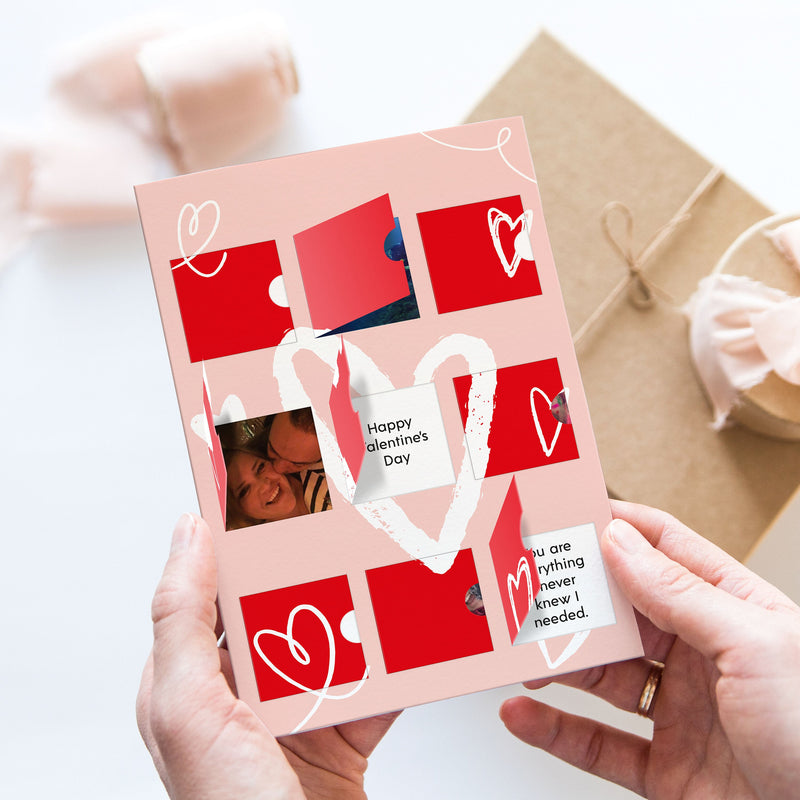 Personalised Photo Greeting Card, Reveal Messages