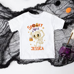Personalised Halloween T-Shirt for Kids Spooky Family T-shirts for the Whole Family Pumkin Skeleton My First Halloween School Party