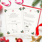 Letter to Santa and Personalised Letter From Santa Christmas Card Set, Santa's Nice List, The Most Magical Christmas Letters