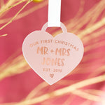 First Christmas Married Christmas Ornament | First Christmas as Mr and Mrs  Bauble