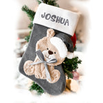 Children's Christmas Stocking Plush With Pop Up Teddy and Personalised Name | Christmas Eve Stocking for Kids Personalised