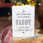 First Christmas As Father, Dad Christmas Card, Baby's 1st Christmas Card For New Daddy, New Dad Christmas