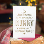 Personalised First Christmas Card As My Mummy, Baby's 1st Christmas, Christmas Card For New Mummy, New Mom Christmas