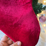 Luxury Personalised Christmas Stocking with Name | Red Velvet Christmas Stocking Christmas Eve for Him Her and Children