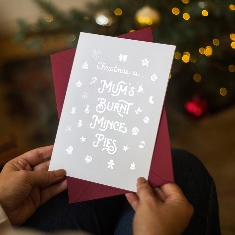 Funny Christmas Card, Personalised Christmas card for Mum, Any Text Custom Card