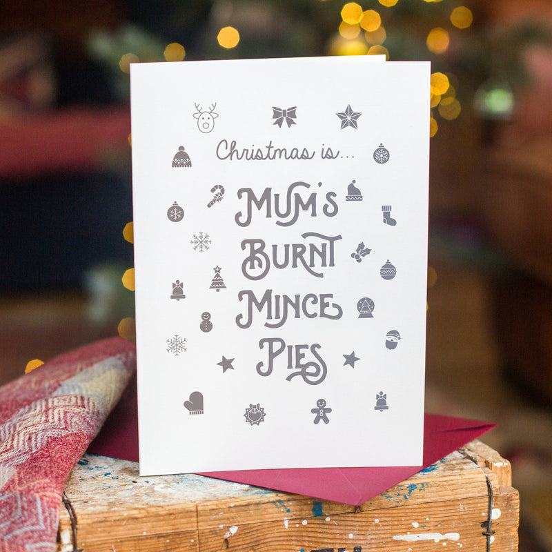 Funny Christmas Card, Personalised Christmas card for Mum, Any Text Custom Card