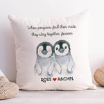 You're My Penguin Personalised Cushion Cover