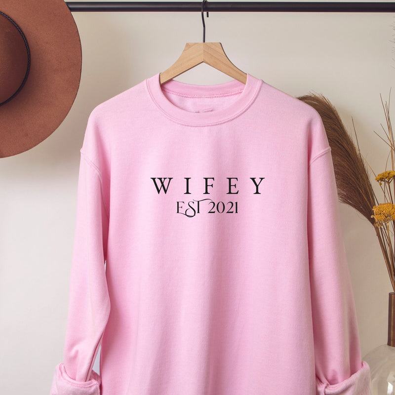 Wifey Sweatshirt with Est Year Personalised