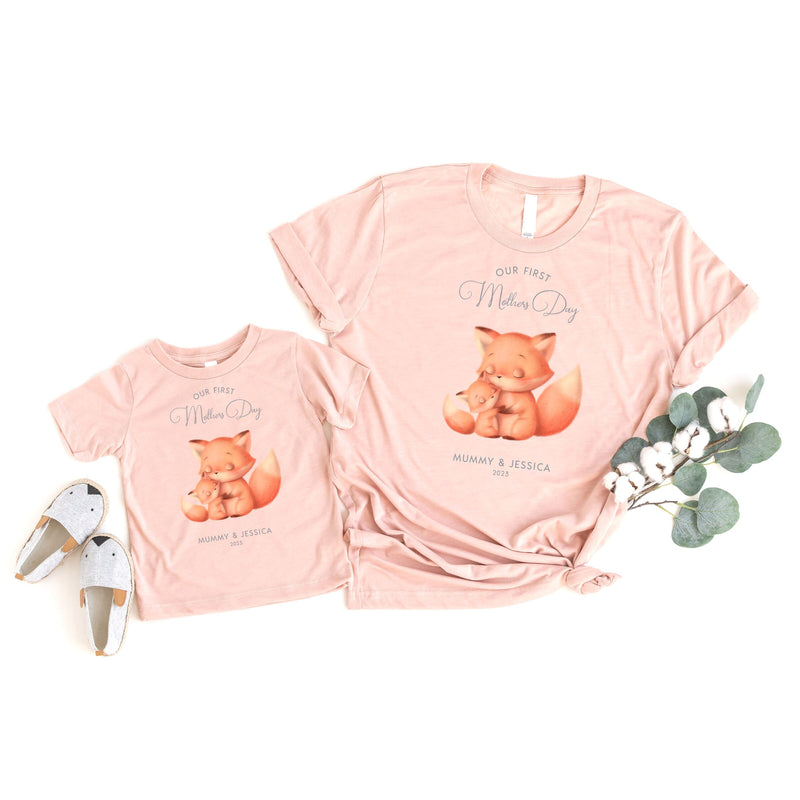 Our First Mothers Day T-Shirt, Mummy and Me Fox