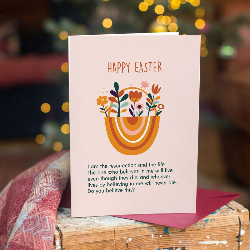 Easter Card with Resurrection Bible Verse