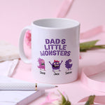 Personalised Fathers Day Gift, Dad mug  | This Dad Belongs To Little Monsters