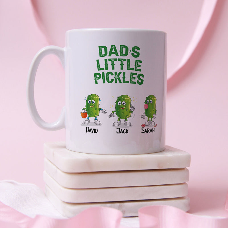 Personalised This Dad Belongs To Little Pickles Mug