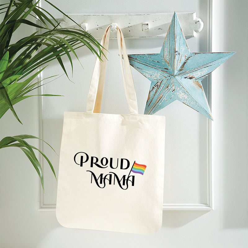 Proud Mama Tote Bag, Pride Mother's Day gift for Mum for Grandma, Gift for LGBT Pride