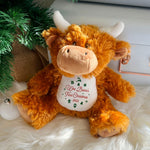 Wee Bairn's First Christmas Scottish Cattle Plush Toy