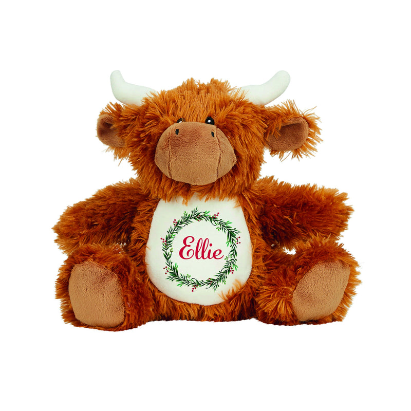 Personalised Plush Toy Highland Cow