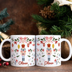 Personalised Christmas Mug with Nutcracker Soldier