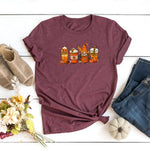 Latte and Coffee T-Shirt Autumn Fall