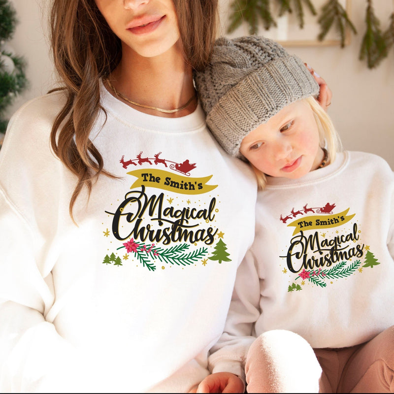 Magical Christmas Personalised Sweatshirt for The Family