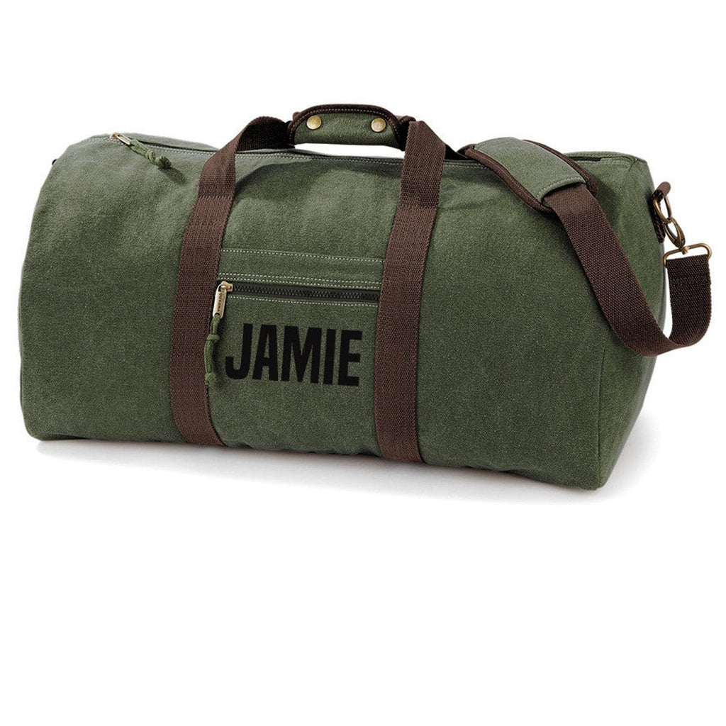 Men s Duffel Bag Vintage Canvas Holdall Travel Bag Pink Positive