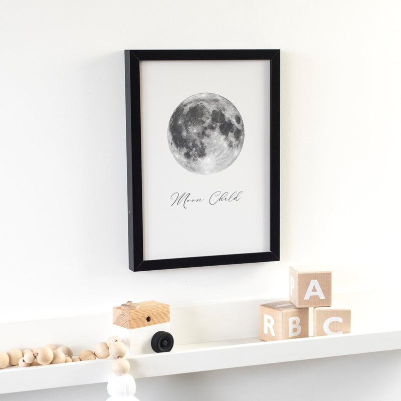 Moon Child Typographic Print