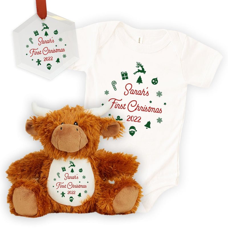 Personalised Baby's First Christmas Gift Set