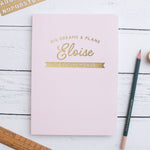 Personalised 'Big Dreams & Plans' Career Foil Soft Cover Notebook