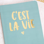 Personalised 'C'est La Vie' Foil Soft Cover Notebook