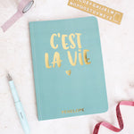 Personalised 'C'est La Vie' Foil Soft Cover Notebook