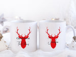 Personalised Christmas Mug for the Family with Name and Reindeer