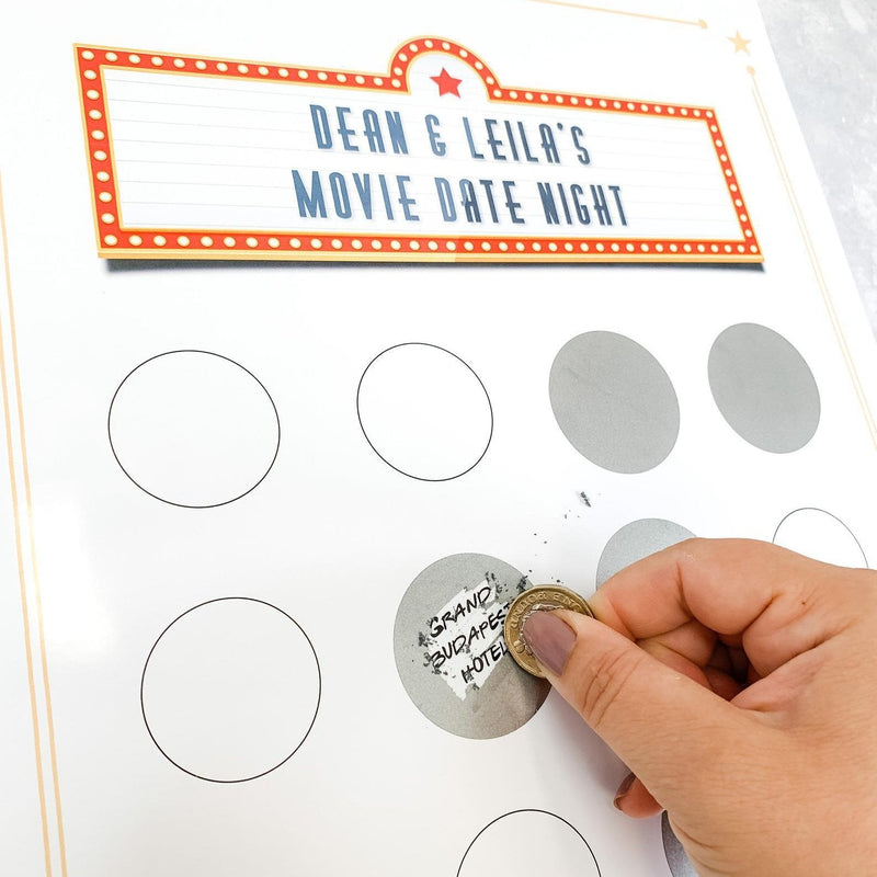 Personalised DIY Date Night Scratch Print for Couples