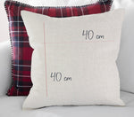 Personalised Family Christmas Cushion Cover with Reindeer Design