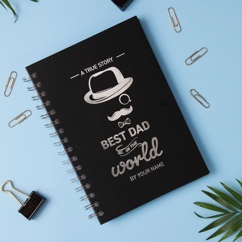 Personalised Father's Day Gift Hardback Notebook