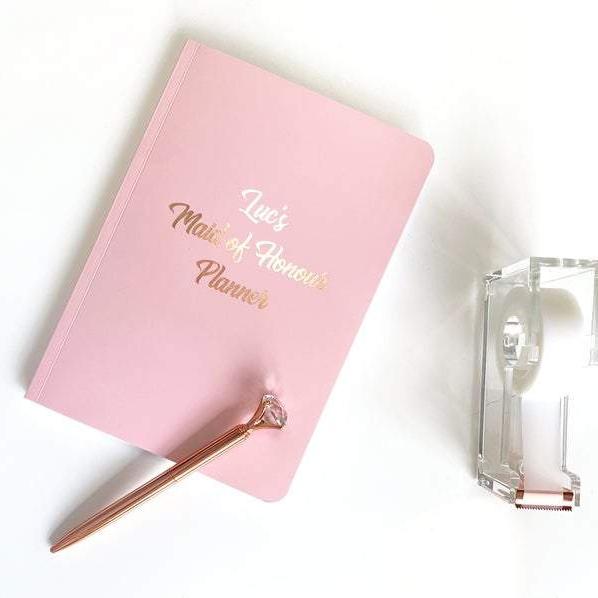 Personalised Foil Maid of Honour Planner Notebook A5 Soft Cover