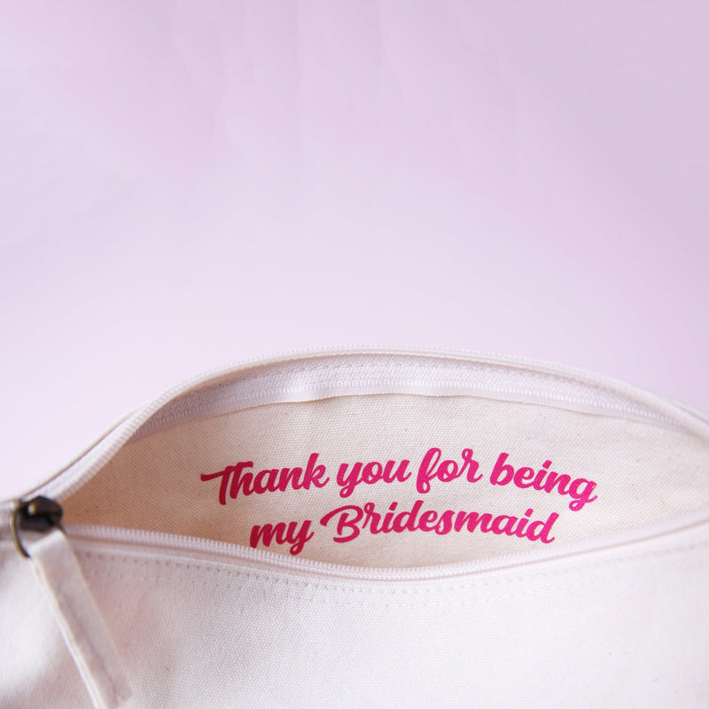 Personalised Make up Bag with Secret Message Inside - Pink Positive