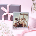 Personalised Metal Photo Print Gift - Pink Positive