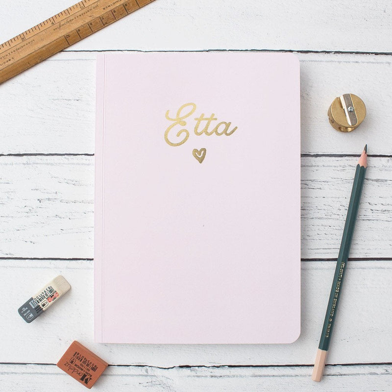 Personalised Name Gold Foil Soft Cover Notebook